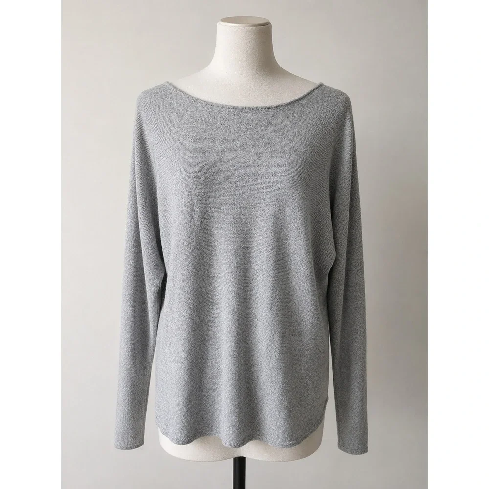 Michael Michael Kors Gray Lightweight Knit Sweater Size M